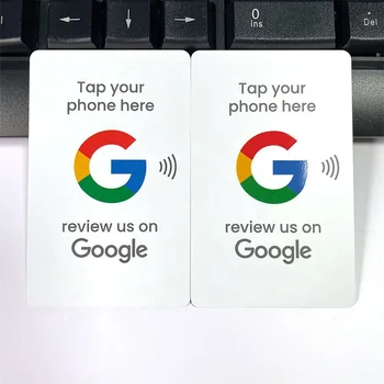 Custom Printing Programmable NTAG215 Google Review NFC Card