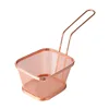 Cesta grande de malla densa cuadrada (oro rosa)