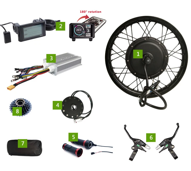 E-bike Kit with Triangle Hard Case Battery 52v  48v 1000w 1500w 2000w High Power Waterproof Battery for Electric Bike