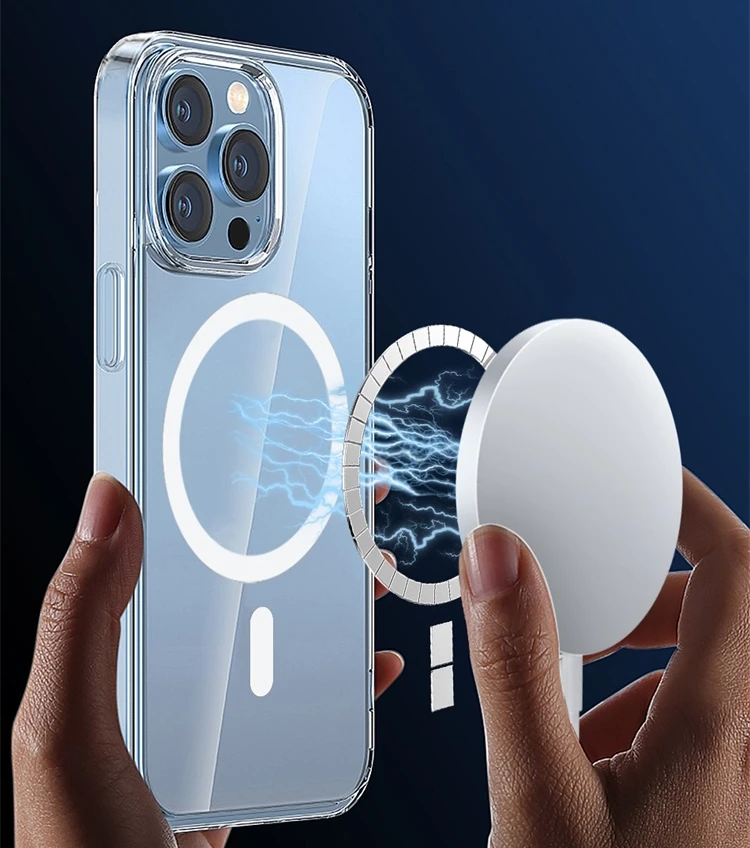 Прозрачный защитный чехол WIWU Magsafe из ТПУ для iPhone 13 14 Pro Max, Магнитный чехол для беспроводной зарядки
