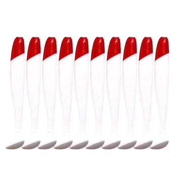 Burle Fishing Wholesale Artificial Soft Bait Red Head White T-tail for Pike Zander Sea Bass & Salmon Bulk Fishing Gear – Soft Lure – view 5