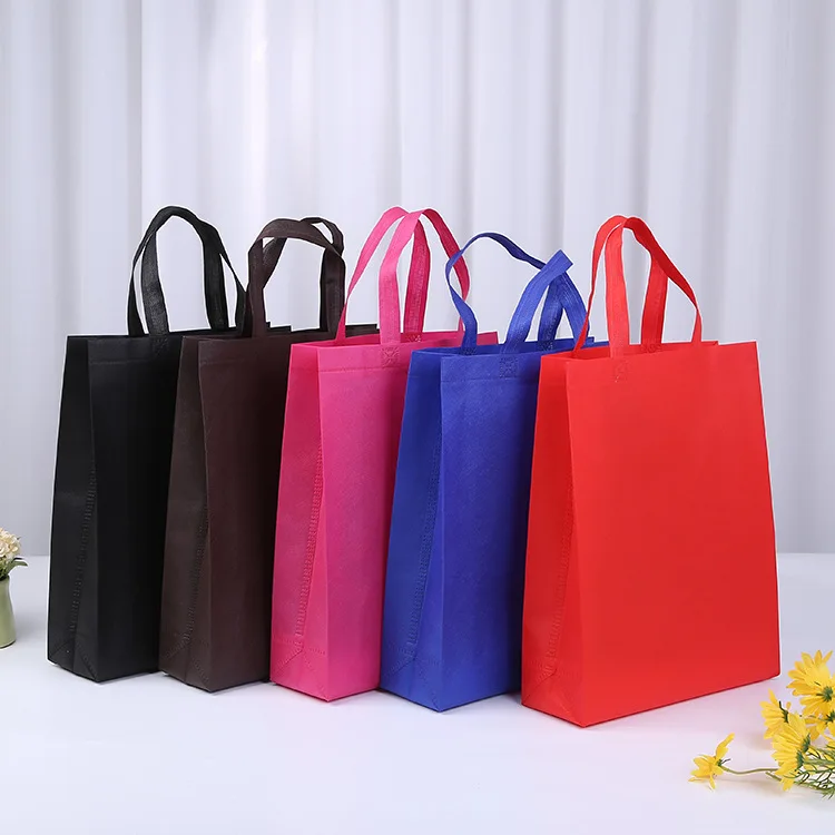 Ecobag Embossed Custom Non Woven Bag Tote Bags Coated  Laminated Non Woven Carry Shopping Bag