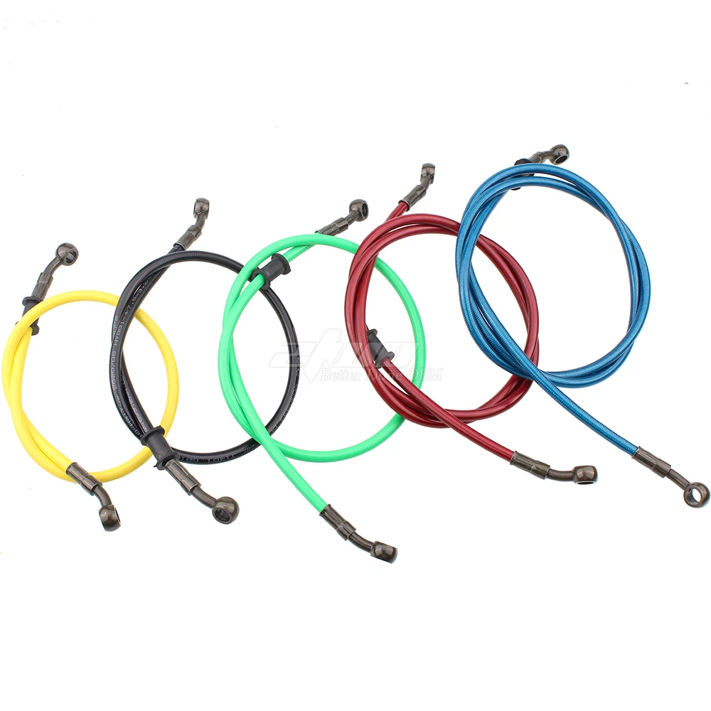 AN3 1/8 дюйма 28 градусов M10 мотоциклетная гидравлическая тормозная линия Масляный шланг трубный фитинг из нержавеющей стали Плетеный для ATV мотоцикла