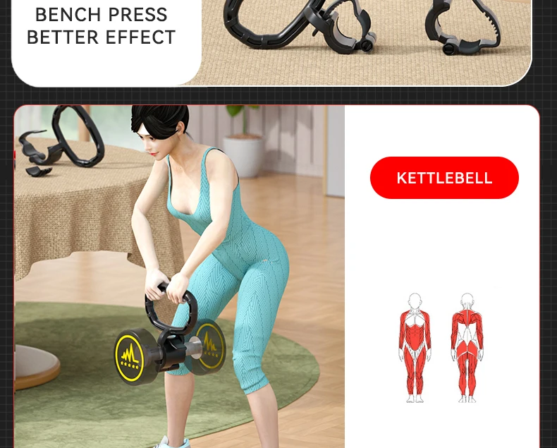 Dumbbell Handle Kettlebell Grip - Adjustable Weight Bracket