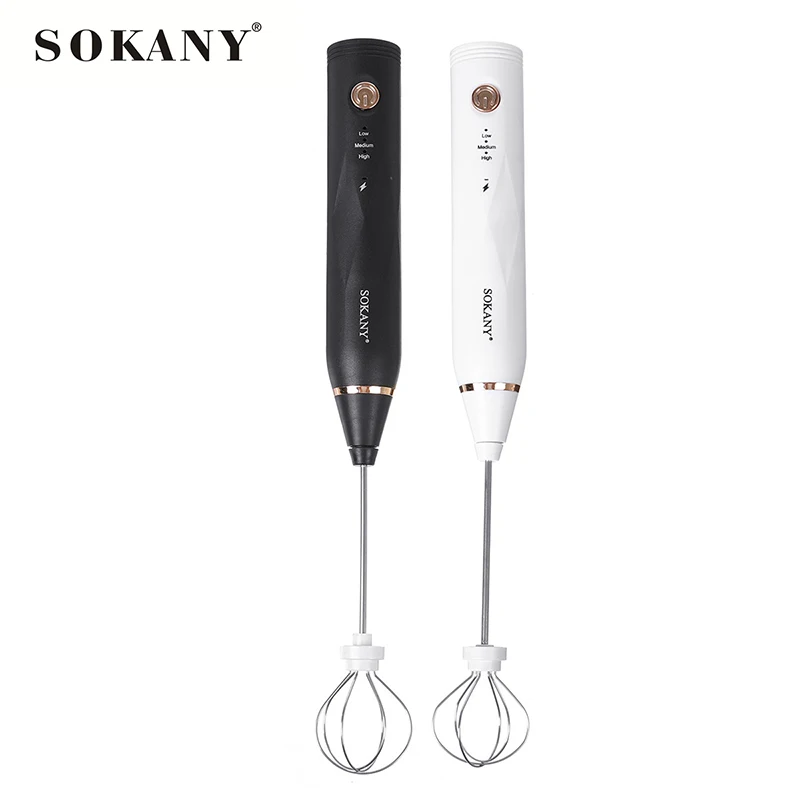 SOKANY 201A Hand Mixer Rechargeable Coffee Blender Milk Frother Egg Beater  Stirrer Whisk Foamer Sale - Banggood USA Mobile-arrival notice
