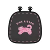 Honeycomb polka dot cat seat cushion, black front row