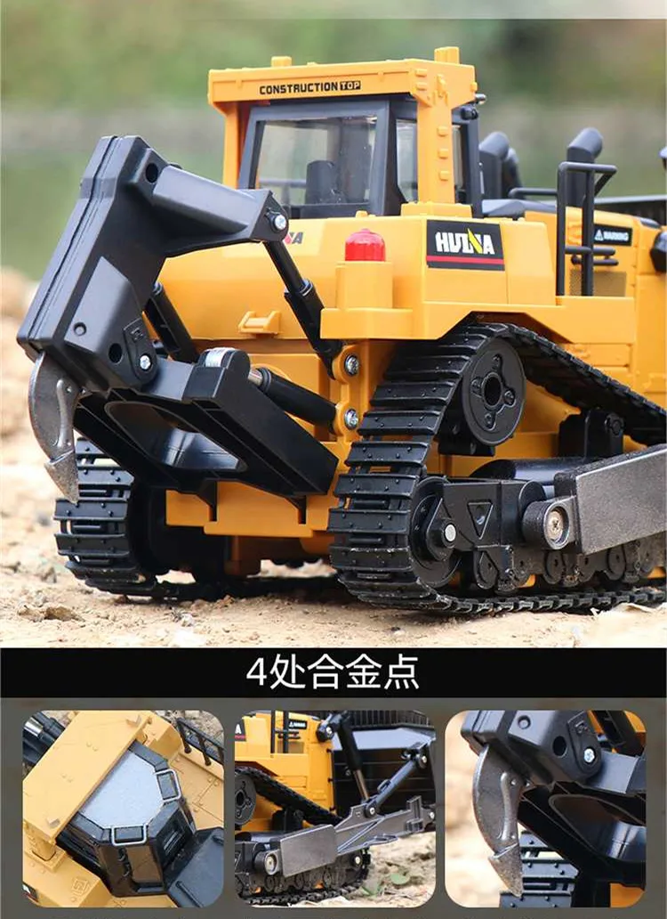 HUINA 1:16 1569 Remote Control Truck 8CH RC Bulldozer Machine on Control Car  Toys for Boys Hobby Engineering New| Alibaba.com