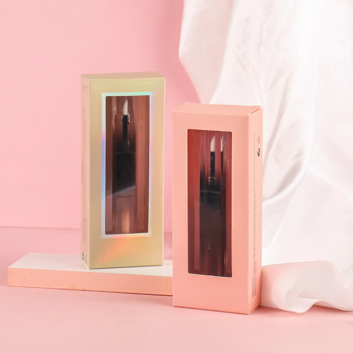 130 Color Private Label Matte Liquid Lipstick Plum Berry Dual Ended Long Wearing Liquid Lipstick and Clear Lipgloss