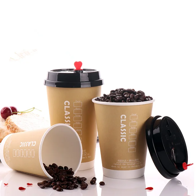 China Factory Good Quality Disposable Cups With Logo Double Wall Paper Cup