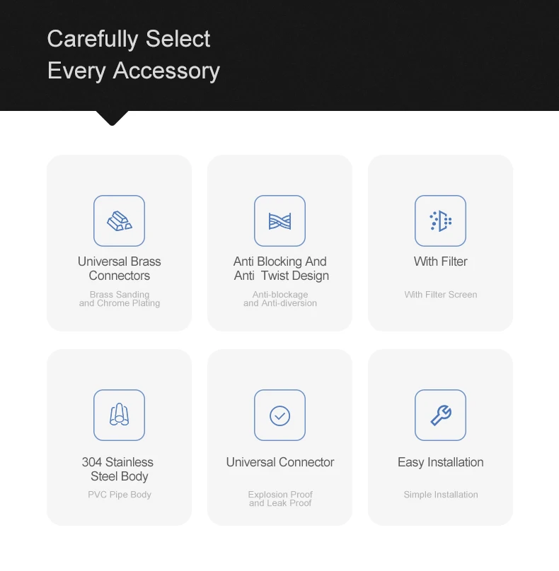 EPDM Hose Stainless Steel Shower Head Hose Flexible Shower Hose Double Lock Shower Hose for Bathroom supplier
