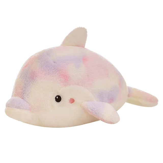 New Rainbow Dolphin Pillow Doll Cute Dolphin Plush Toy Little Dolphin Doll Cloth Doll Children's Toy