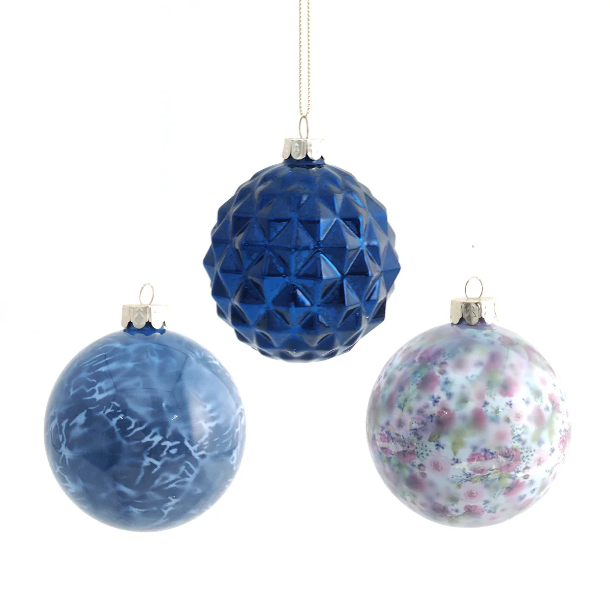 Personalized hanging colorful ball custom glass blown Christmas balls ornaments home indoor decorative baubles crafts