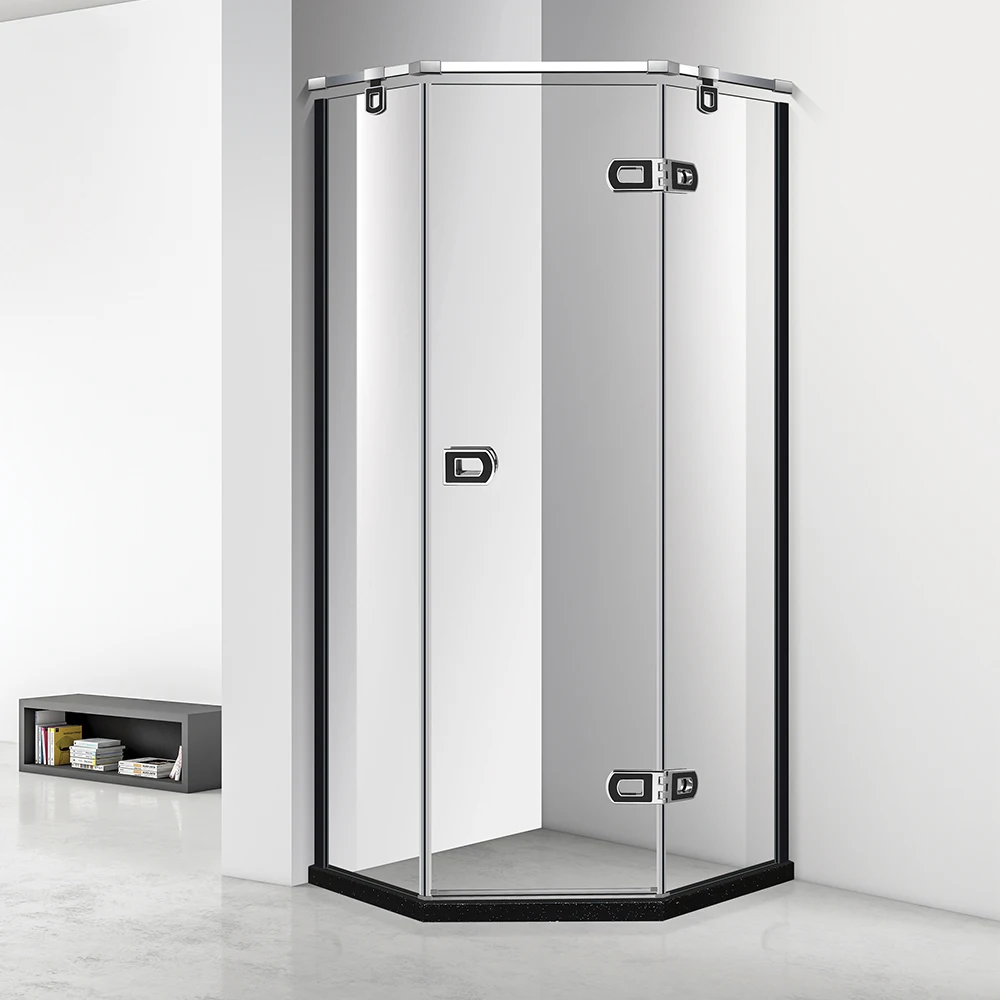4 Panel Quadrant Standing Round Sliding Bathroom Shower Enclosure ...