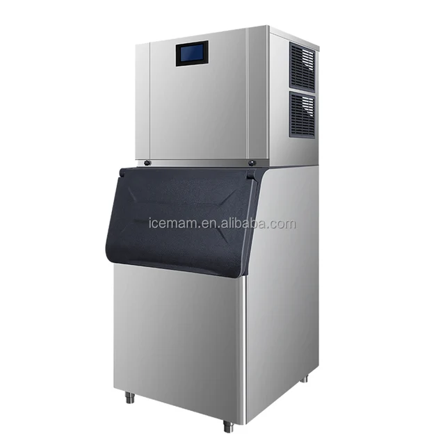 ICE-350P stainless steel ice make machine commercial 350 LBS auto cleaning crystal ice cube machine for restaurant