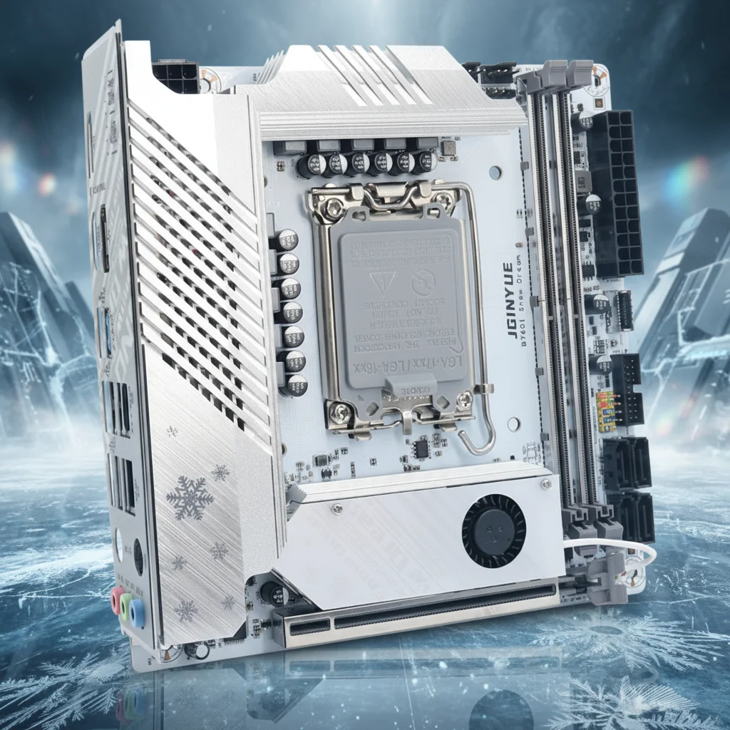 JGINYUE B760I Snow Dream D4 Motherboard DDR4 ITX PC Motherboard