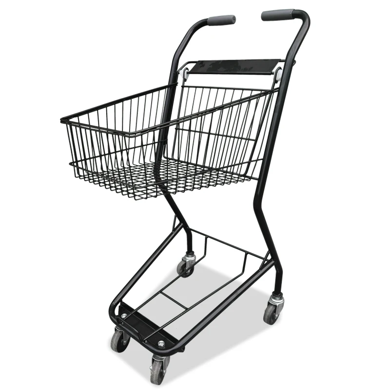 factory custom supermarket metal shopping cart trolley double