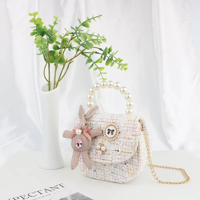 Laidan Small Fashion Purse for Little Girls Rabbit Toddler Kids Bag Cute Little Girls Handbags-Blue, Girl's, Size: 12*9*5CM