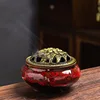 Four rouge brûleur d'encens-livré avec du coton ignifuge