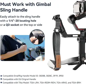 SmallRig RS3 RS2 Weight-Reducing Shoulder Strap Compatible with Sling Handle for Gimbal Belt with QD Quick Release Buckles detail image