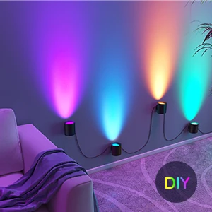 product music sync home decor wifi wall lights work with alexa multicolor wall led light rgbic smart wall sconces-41