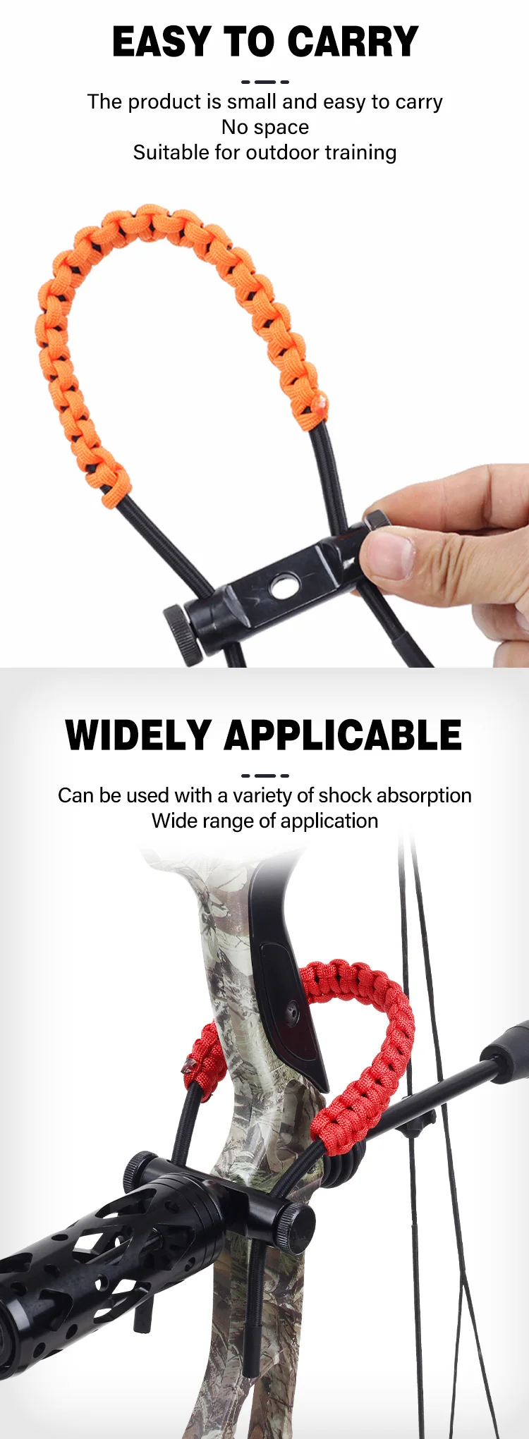 Spg Archery Bow Wrist Sling Compound Bows Hunting Nylon Wrist Strap