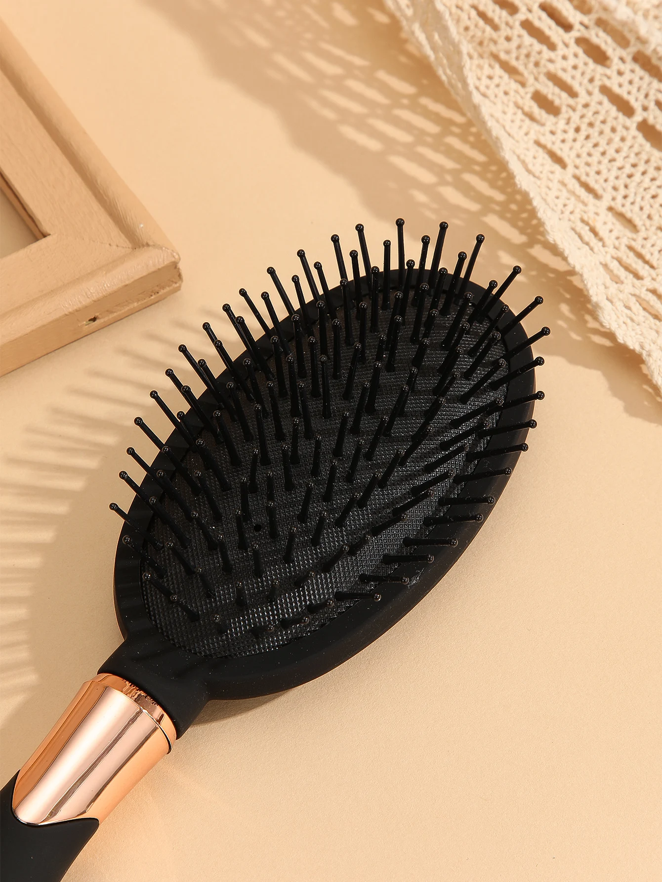 23.8*6.7*3cm Black Paddle Cushion Hair Massage Brush Professional ...