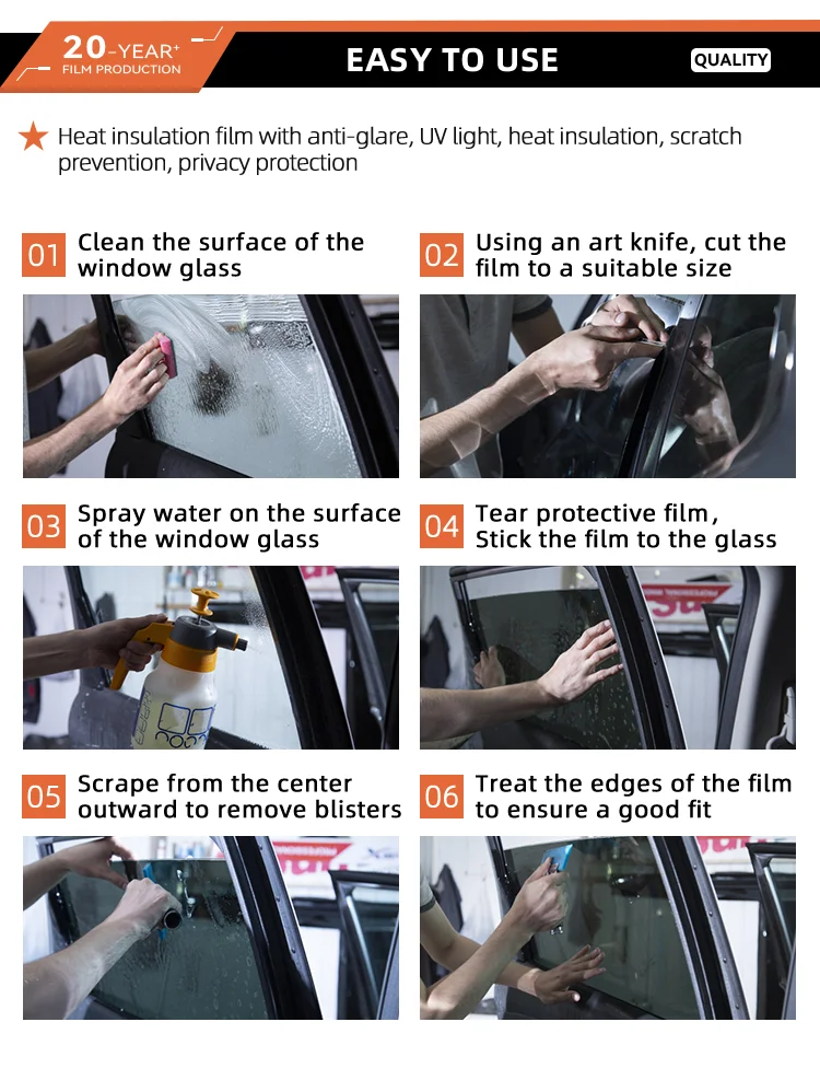 60in*100ft 5 15 25 35 60 70 Explosionproof Glass Polarized Nano