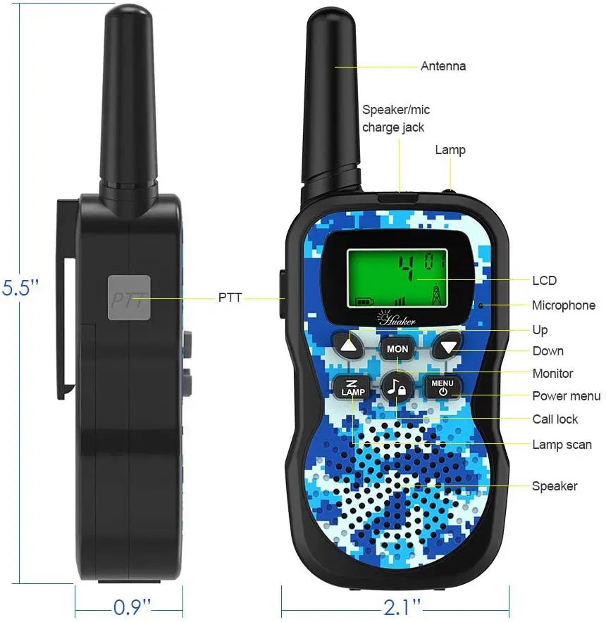 Kids Toys for 3-15 Year Old Boys Girls CRAZYTECH Walkie Talkies for Kids 22 Channels 2 Way Radio Gift Toys with Backlit LCD Flashlight Camping 16 Miles Range Gifts for Boys Girls to Outside Hiking 