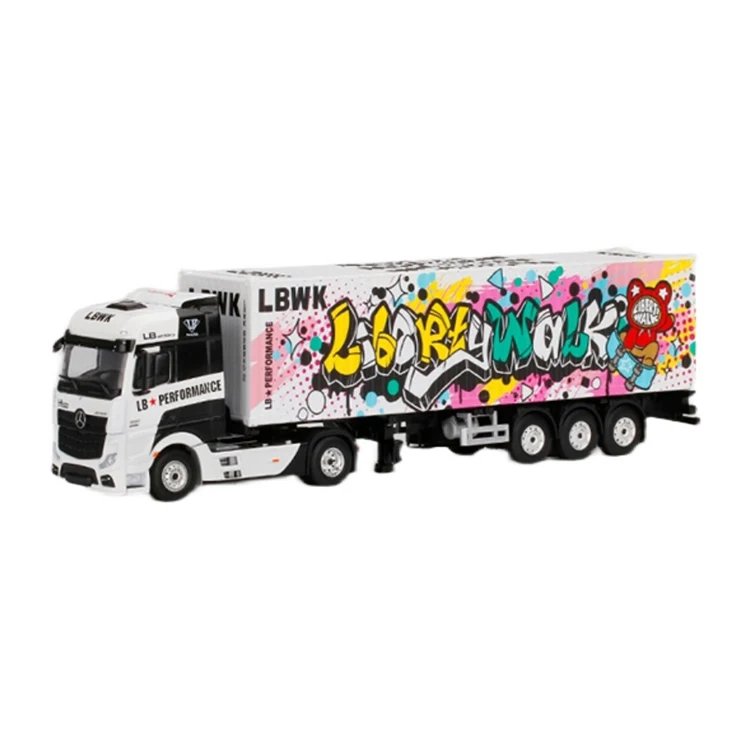Mercedes-Benz Actros LBWK ミニカー MINIGT 1:64 Mercedes-Benz Actros w/40 Ft Container 