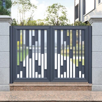 Modern Style Iron/aluminum Swing Driveway Gates Automatic Gates Designs Decorative Aluminum Gate For Villa