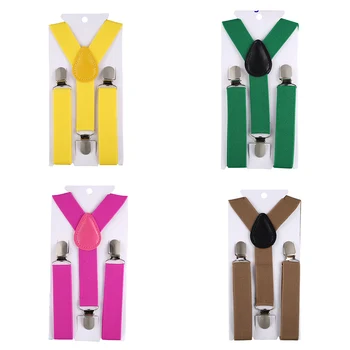 Wholesale Kids Suspender Clip-on Y-Back Boys & Girls Children Elastic Suspender Factory Outlet 50 Colors Wedding Hot Seller