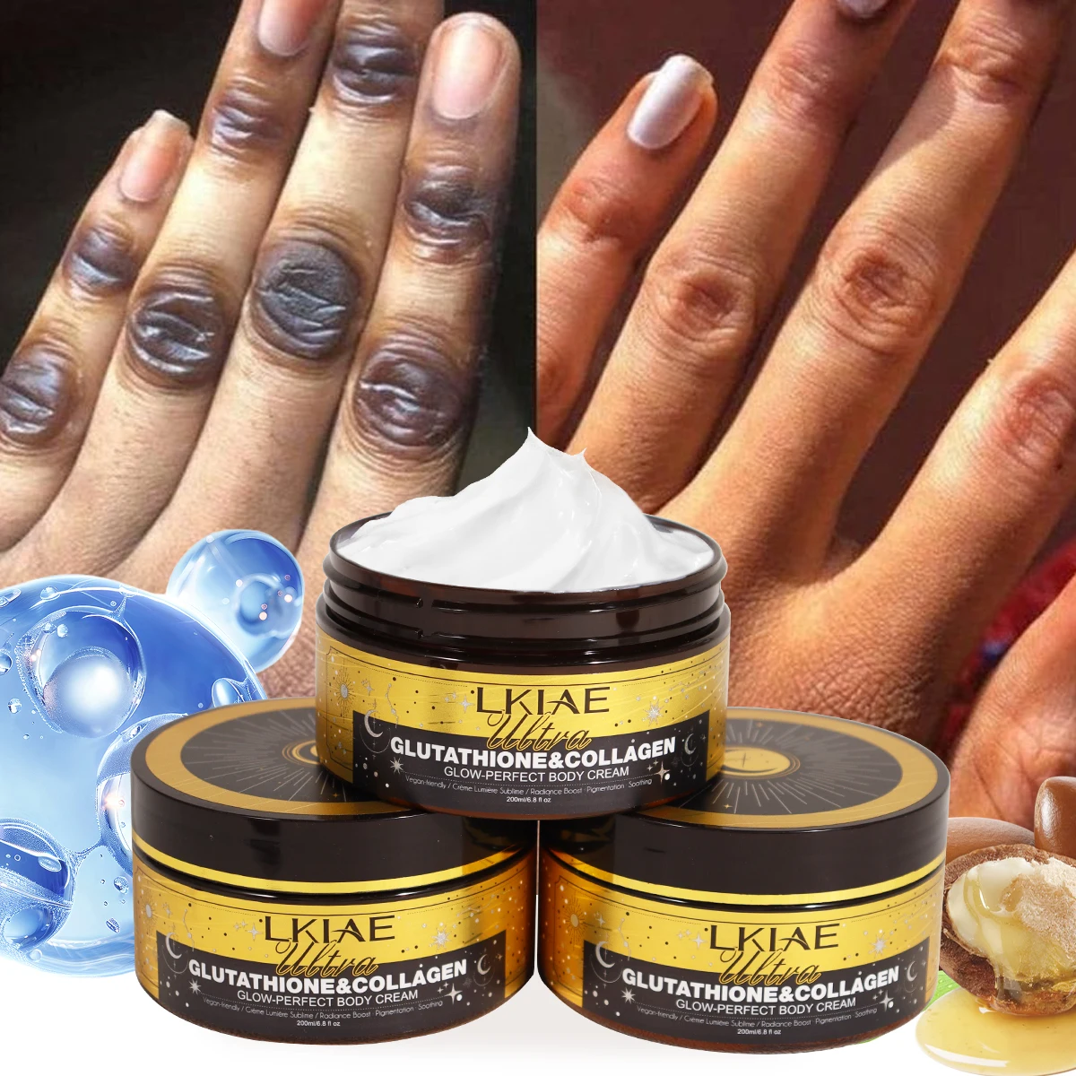 Shea Butter Glutathione 24-hour Moisturizing Remove Melanin Smoothing  Nourishing Body Cream 200ml| Alibaba.com