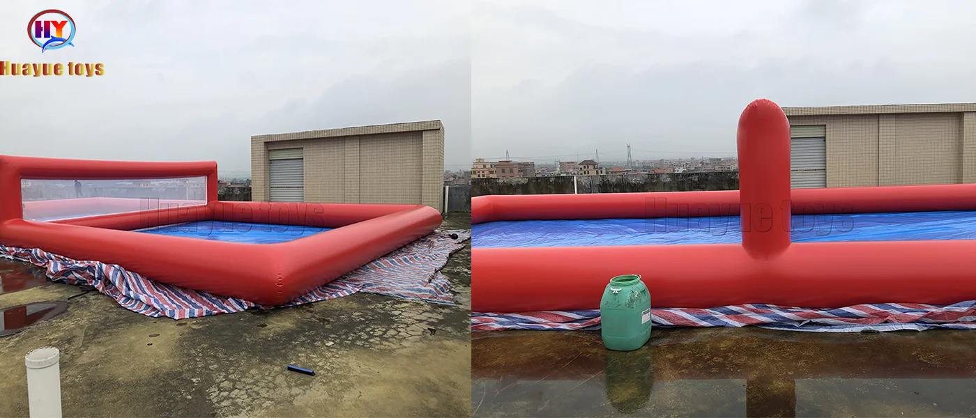 Water Play Giant Inflatable Beach Volleyball Court / Inflatable Water