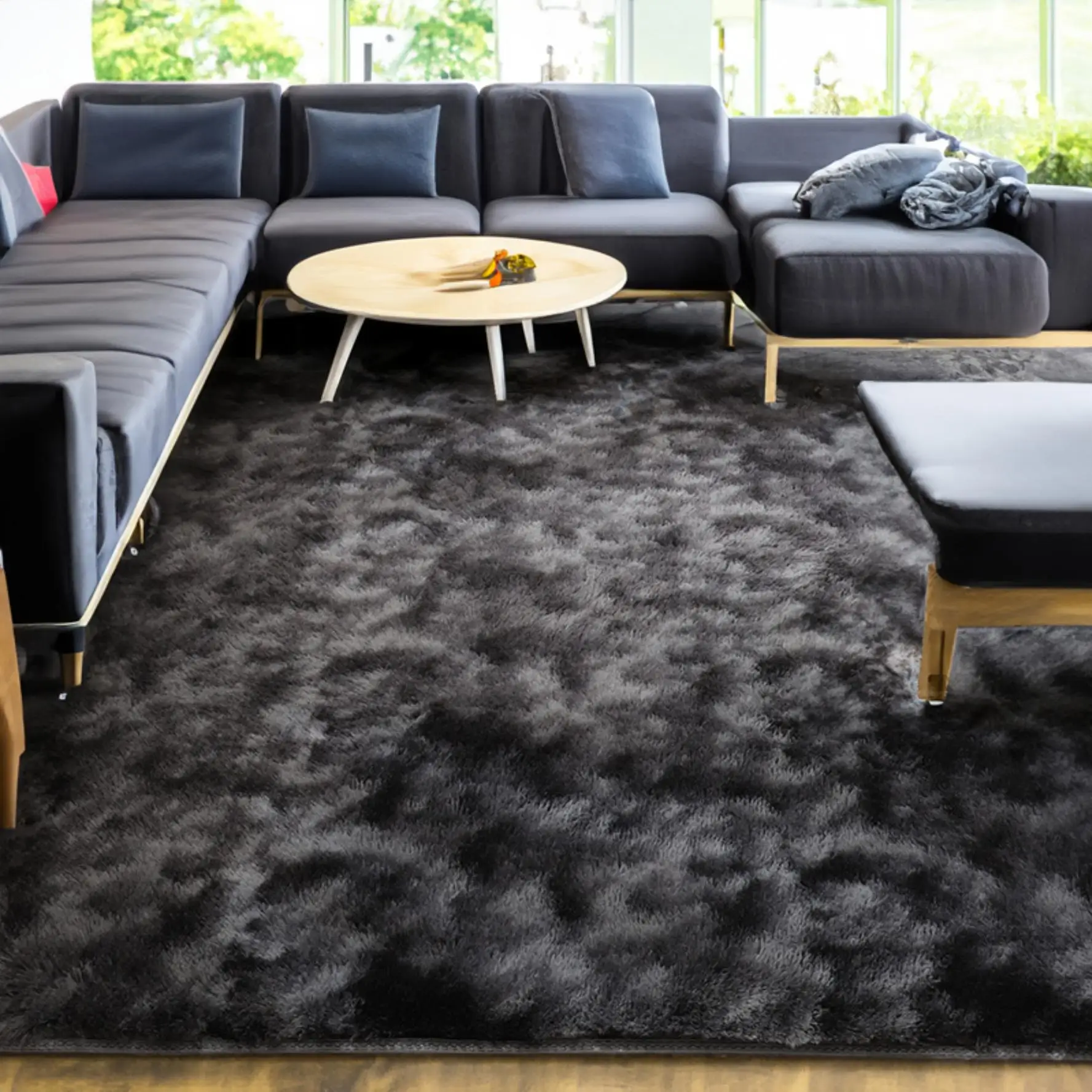 Pile High Carpet Floor Carpet Modern Rugs For Living Room Large Rabbit ...