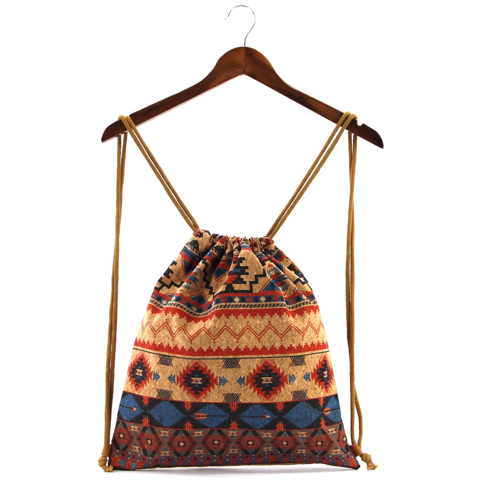 Cork Fabric For Bag Making Natural Vegan Eco Friendly Drawstring Bag