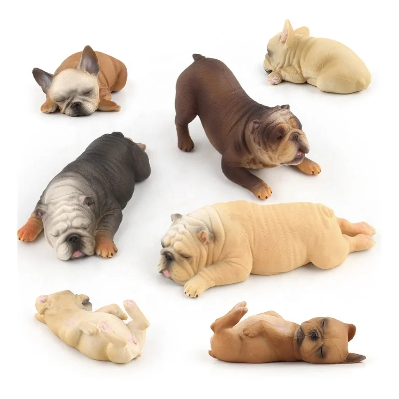 Cost Effective Resin Animal Dog Simulation French Bulldog Statue Desktop Decoration