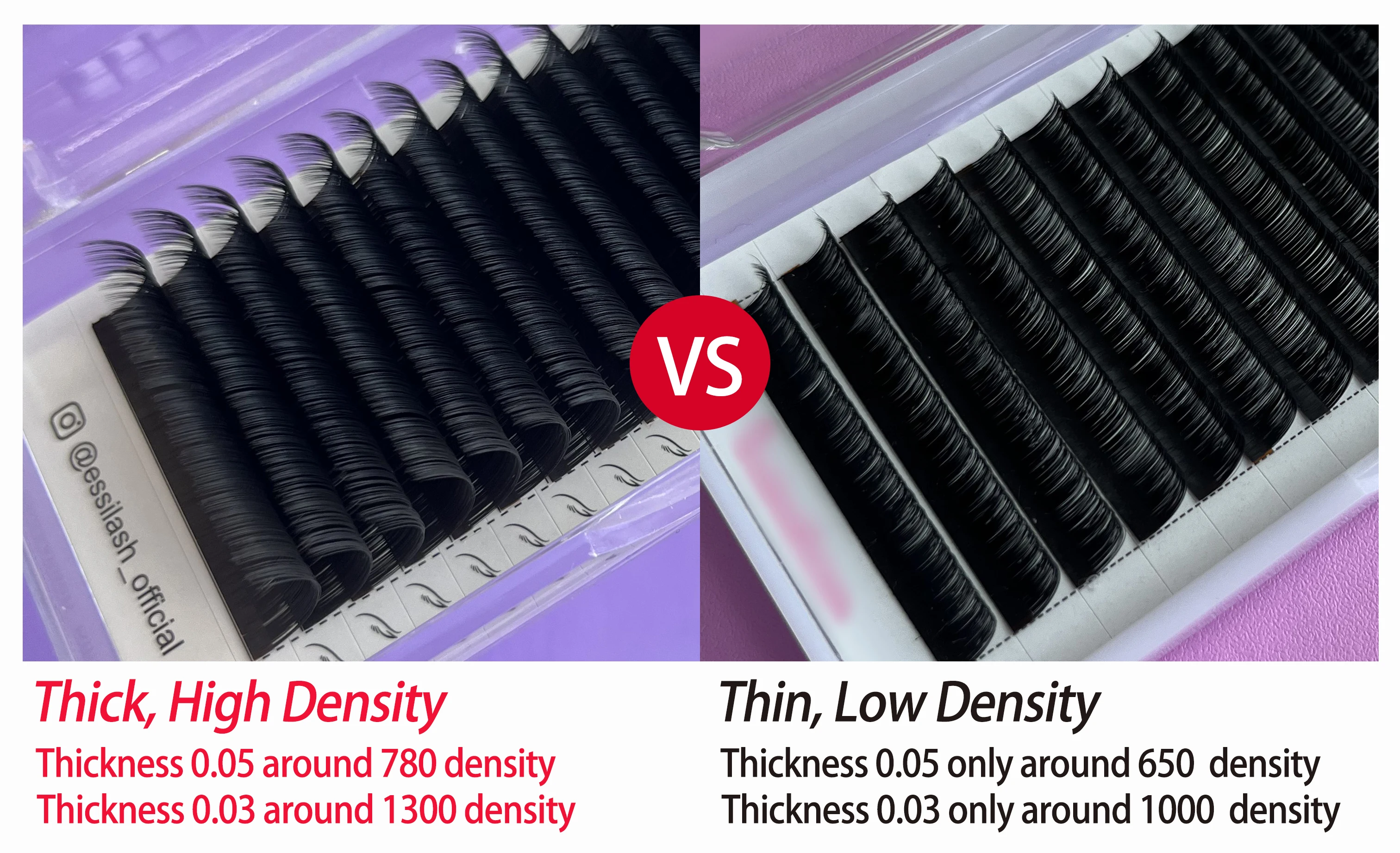 Pesta As Cashmere Lash Extensions Tray 0.02 0.03 0.05 Premium Matte ...