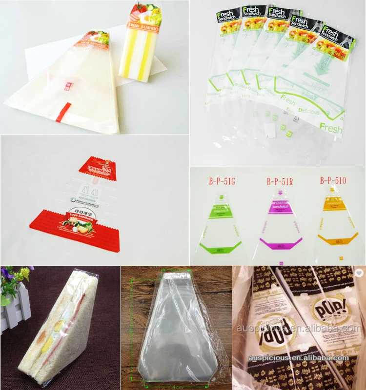  Plastic Sandwich Bags Triangle Bakery Packaging Easy to  Tear-200 Counts : Industrial & Scientific