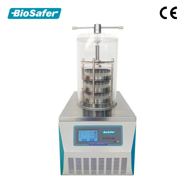 Biosafer10 мини лиофилизация пробка лабораторная замораживание сушилка лиофилизатор