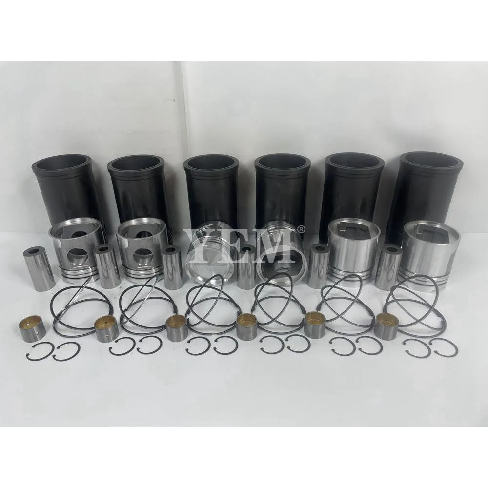 For Komatsu 6D155 Cylinder Liner Sleeve and Piston Kit Engine Repair Kit Aftermarket Engine Parts