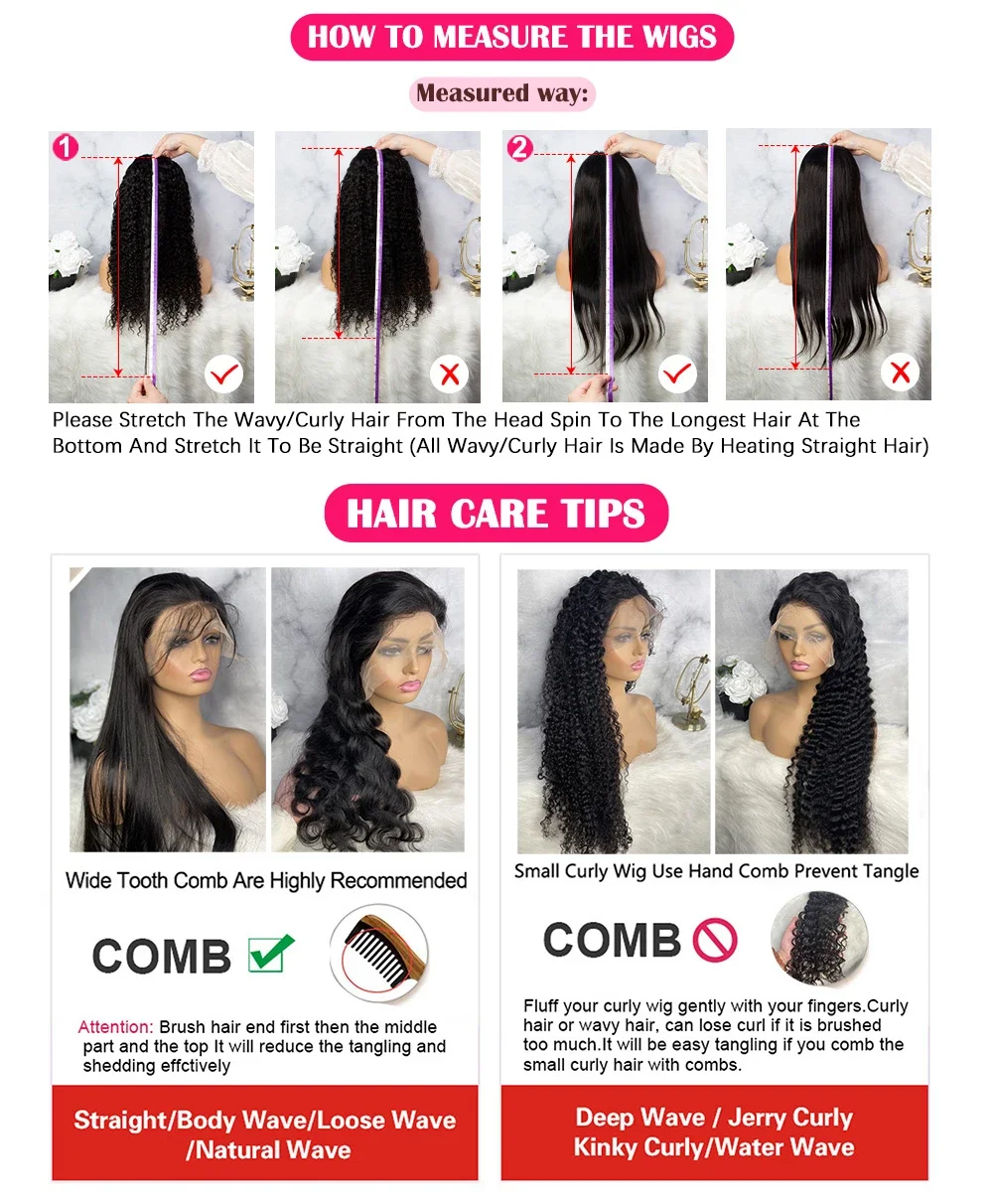 Parrucca frontale in pizzo con onde d'acqua biondo miele, capelli umani, 30 pollici, onda profonda sciolta frontale_voghion.com