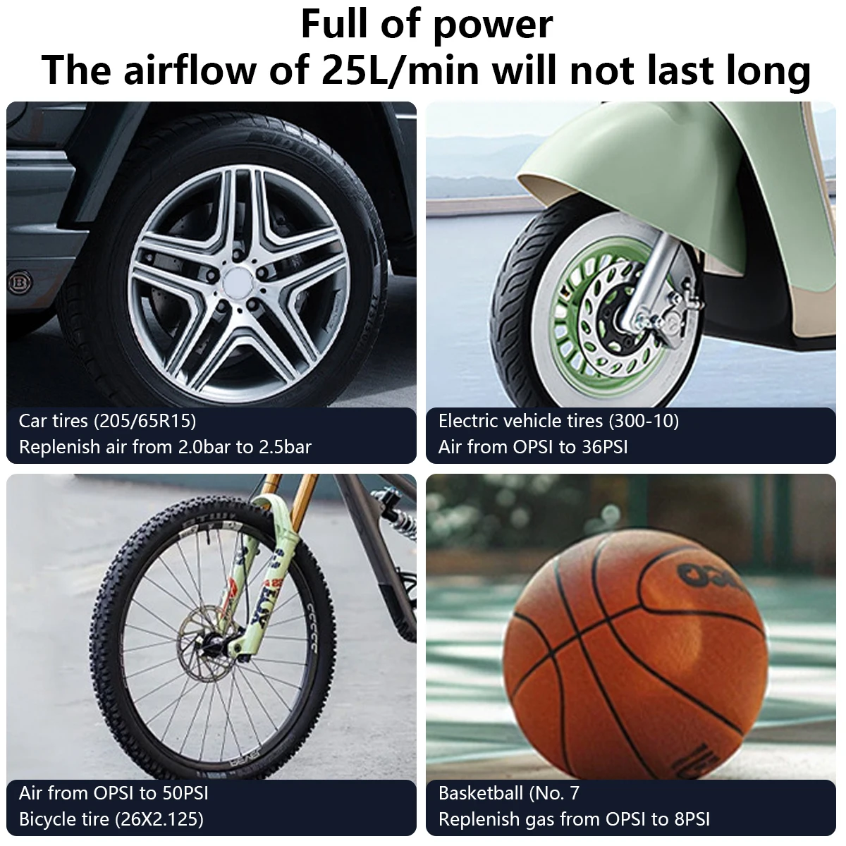 150Psi Digital Tire Inflator Mini Portable Car Inflator Pump Bicycle Electric Air Pump Tire Pump with Power Bank - view 6