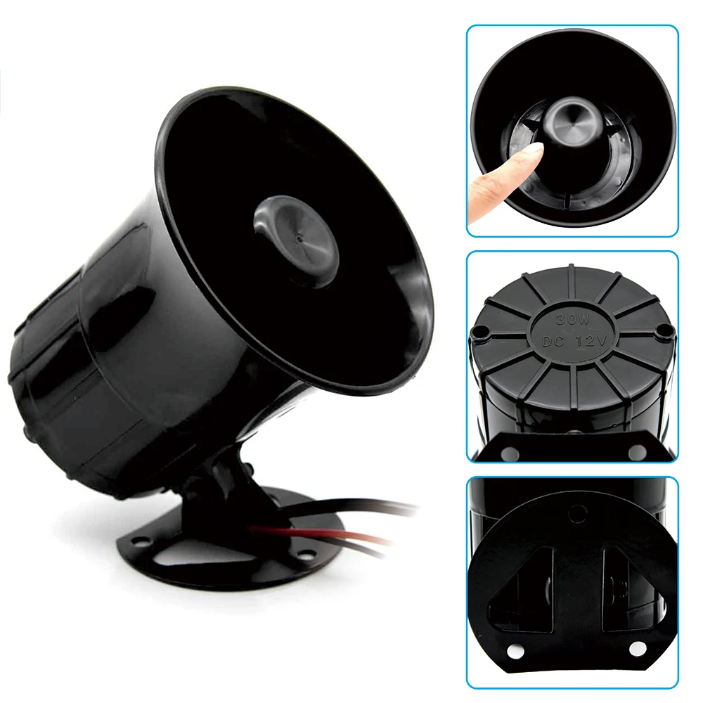 Bocina Con Sonido Fuerte Para Coche Y Motocicleta,Alarma De Advertencia, Sirena De Fuego De Policía,Altavoz,Accesorios Automotrices Para Moto,115db,12v,3  Tonos,20w - Buy 115db 12v 3 Tono Sonido Fuerte Cuerno De Coche,La Policía  Fuego Sirena