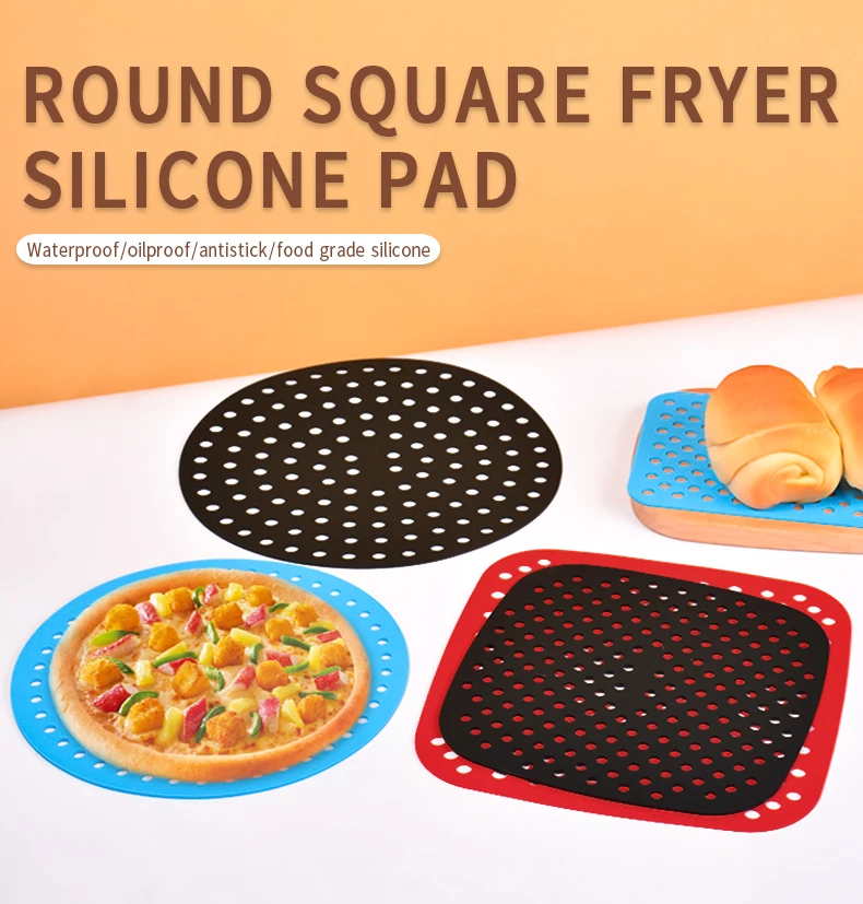Dumo 2022 New Silicone Air Fryer Liners Kitchen Accessories Reusable Nonstick Nonslip
