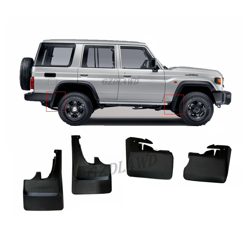 カッティングダイ(中古品) 75 4x4 Exterior Accessories Mudflaps Mudguards for Toyota Land