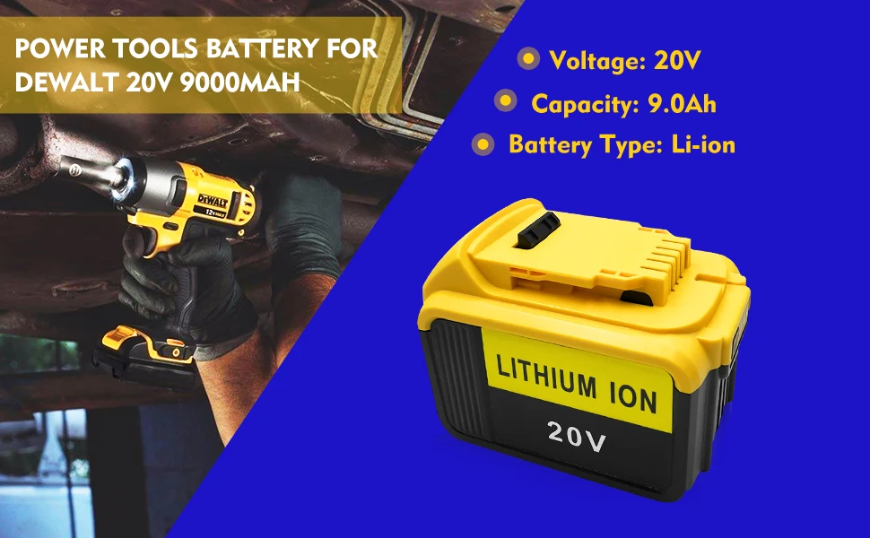 Replacement Rechargeable For Dewalt 20v Battery Lithium Ion Power