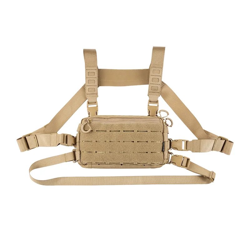 Bolso de pecho táctico de estilo Hip Hop para hombre, bolsa de