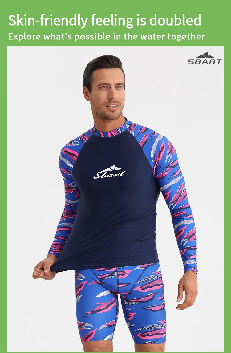 Custom Sublimation Printing Long Sleeve Rashguard Quick Dry Breathable Men's Rashie UPF50+ Rash Guard For Men Sunscreen T-shirt