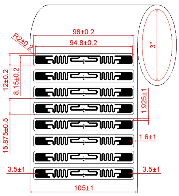 Hot Selling Cheap RFID Tags Dry Inlay Chip RFID Dry Inlay Uhf RFID H9 Label