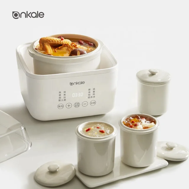 Ankale Good Price Kitchen Appliance Electric Smart Food Ceramic Slow Pot Porridge Bone Soup Maker
